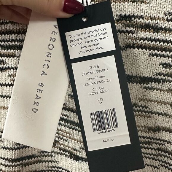 Veronica Beard Gerona Organic Cotton Crewneck Sweater Size M - Picture 6 of 11